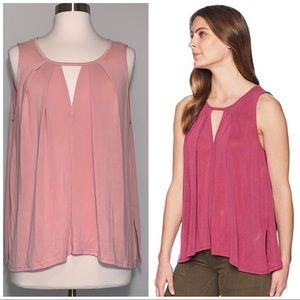 Lucky Brand NWT Cutout Tunic with drop choker
